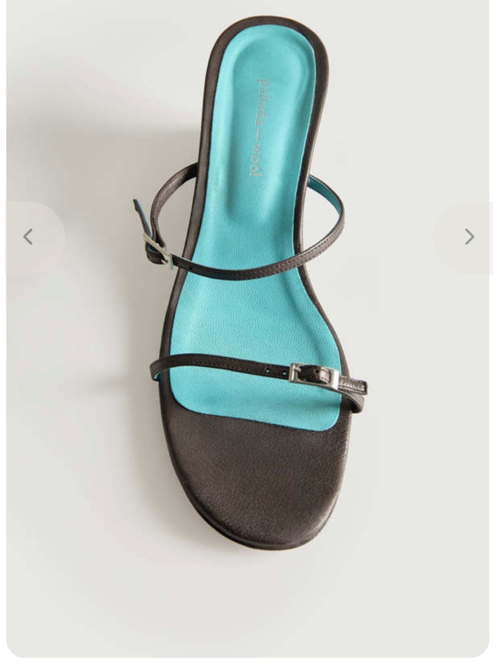 Paloma Wool Black Minimalist Strappy Slide Mules - Picture 7 of 8